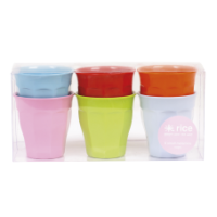 Rice DK Set of 6 Small Kids Melamine Cups Bright Colours